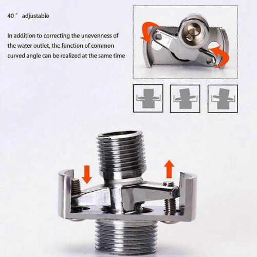 2x Adjusting The Angle Of Intake Pipe Copper Shower Head Angled Curved Foot Eccentric Screw Corner 2