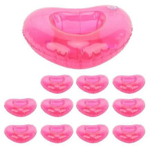 12 pcs Heart Shape Reusable Inflatable Drink Holder Summer Pool Float Drink Cup Holder