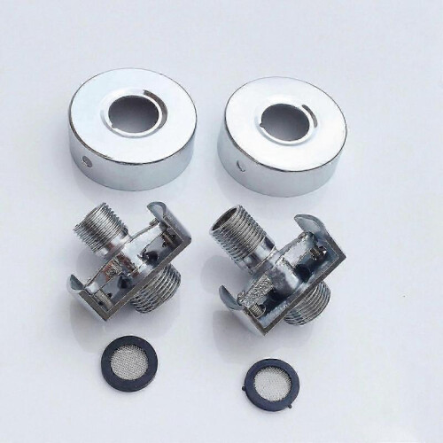 2x Adjusting The Angle Of Intake Pipe Copper Shower Head Angled Curved Foot Eccentric Screw Corner 1