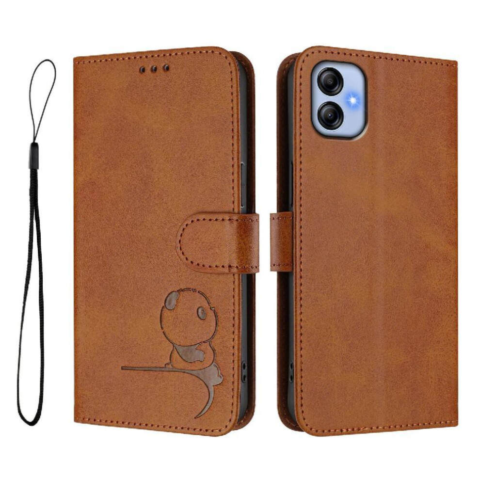 (Brown) Phone Case For Samsung Galaxy A04e Magnetic Card Slots Holder Kickstand Rfid Blocking Pu Leather Flip Folio Brown 764549994861