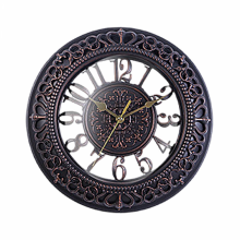 (Antique Black)Antique Battery Operated 12inch Round Wall Clock for Vintages Inspireds Interior Room Antique Black