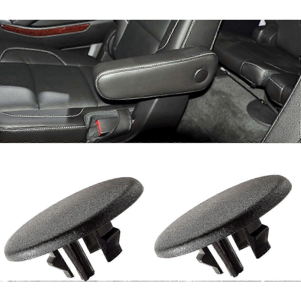 2Pcs Armrest Cover Cap Compatible With 07-19 Chevy Tahoe Suburban Yukon Cadillac Escalade Seat Parts Replacement Oem (Black) Black 6921102484144