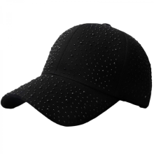 Sunproof Baseball Hat with Rhinestone Decal Visors Hat for Travel Adult Outdoor Adjustable Hiking Holiday Sun Hat black black diamond