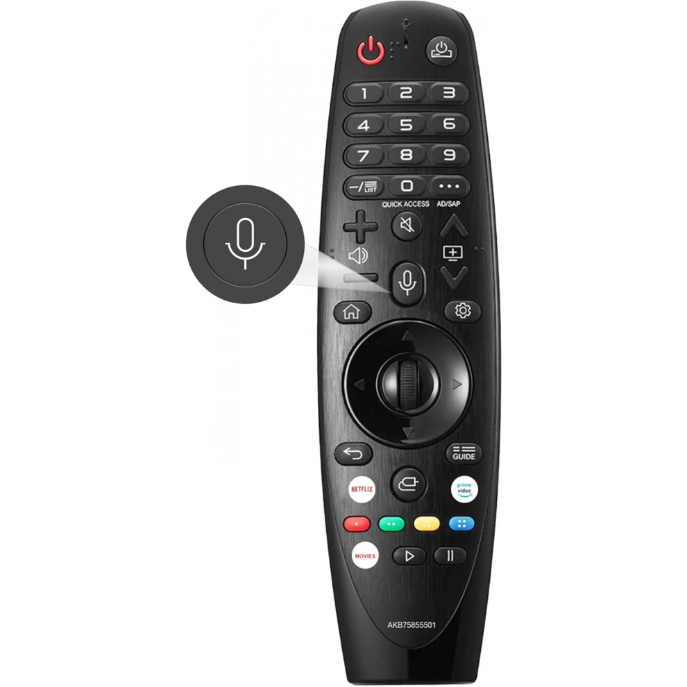 Lg Smart Tv Remote Control - Infrared, Compatible With Multiple Lg Models (No 6921102486285