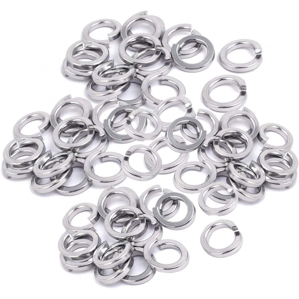 60 Pcs Spring Lock Washer, M8 Split Lock Washer Assortment 304 Stainless Steel 6921102486117