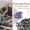 400Sets Assorted 8mm Double Cap Rivet, Leather Rivets Kit Tubular Metal Studs for Fabric B 4