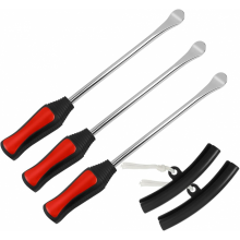 2025 New Tire Replacement Lever Tool Motorcycle Bicycle Tire Replacement Lever Rim Protector Car Scoop Tire Kit (3 Crowbars + 2 Protective Covers)