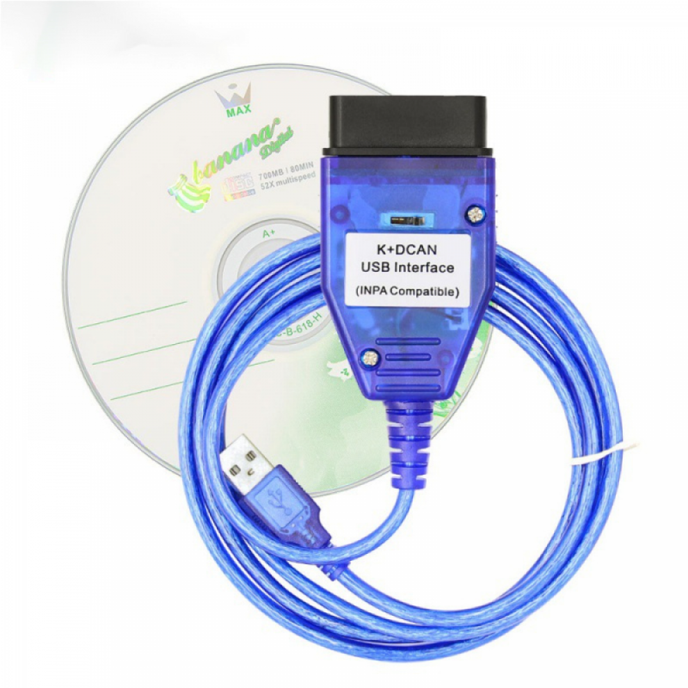 (Blue)Compatible With Bmw Inpa K+Can K+Dcan Ftdi Ft232rl Chip With Switch Usb Interface Diagnostic Tool For Bmw Obd2 Scanner Blue 6921102489248