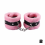 (Black)Fluffy Wrist Leather Handcuff Bracelet Detachable Adjustable Toy 5