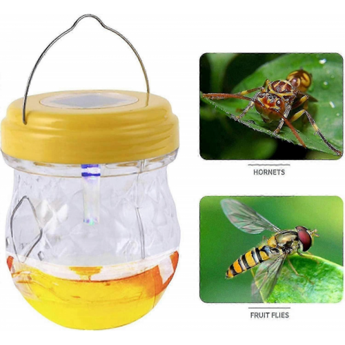 Solar Powered Trap for Outdoor Hornets Wasps Fruit Flies Bees 2