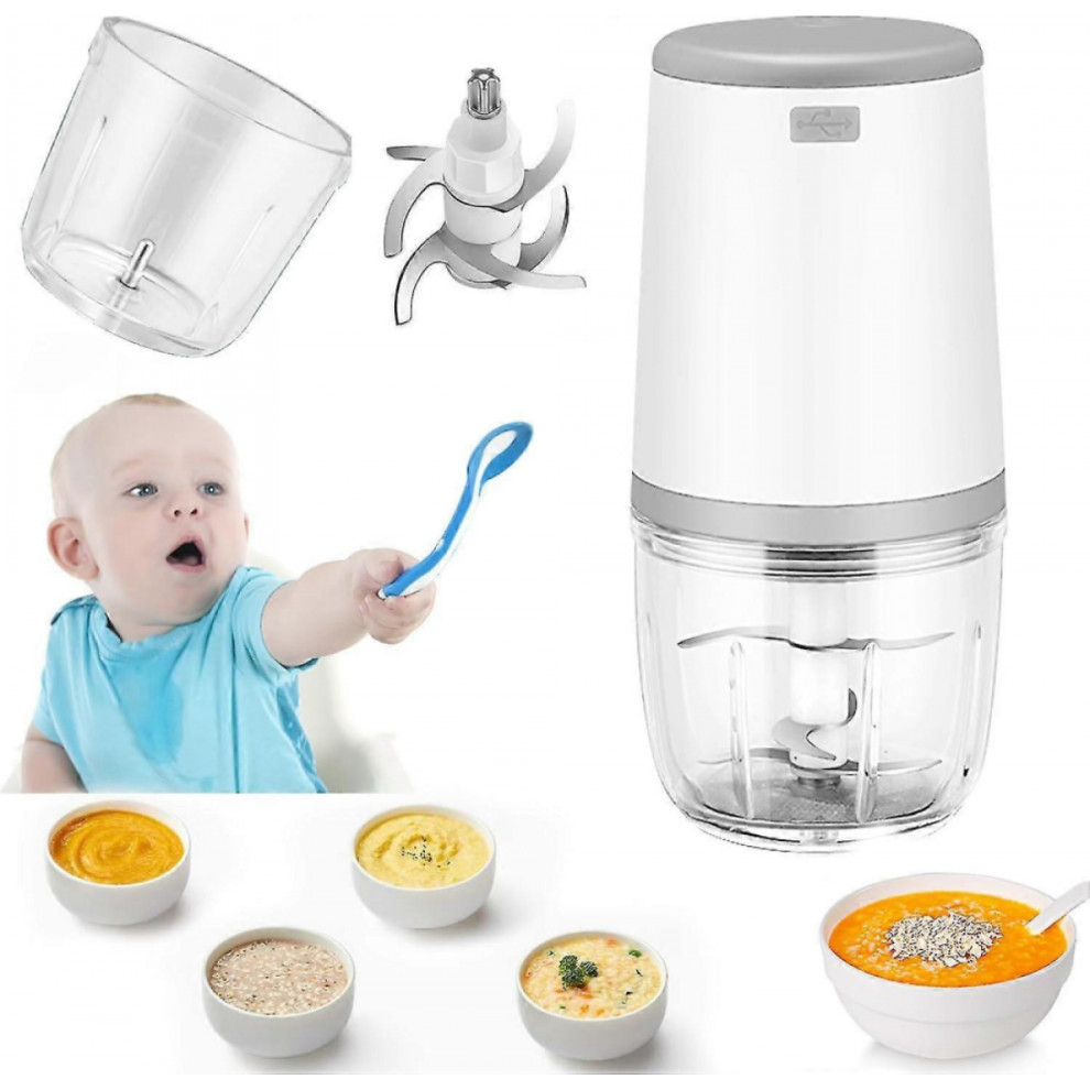 Mini Blenders For Baby, Mini Food Processor, 300ml Baby Blender, Mini Electric Chopper, Mini Food Processor With Usb Charging, Electric Blender For Ki
