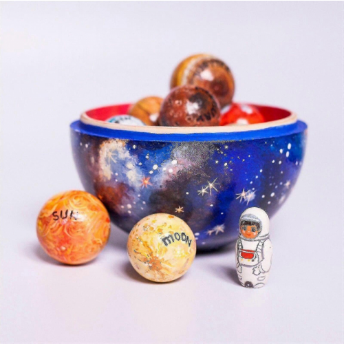 Wooden Solar System Cosmos Learning Game Toy Educational Model Home Office Decoration 1