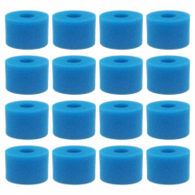 16Pc Compatible with Intex Pure Spa Reusable Washable Foam Hot Tub Filter Cartridge S1 Type
