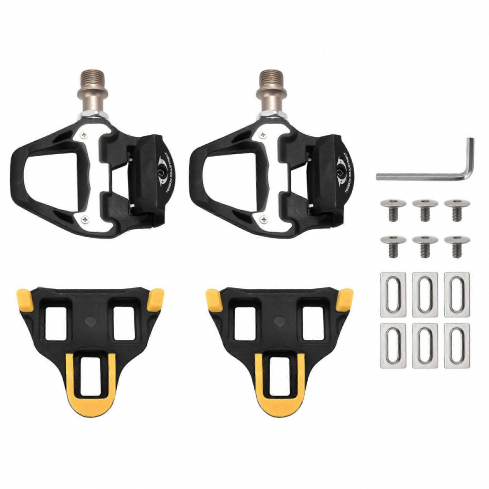 Cycling Road Bike Bicycle Self-Locking Pedals Compatible with SPD SL Road Bike Clipless Pedals Kit