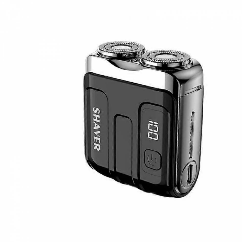 Travel Electric Shaver Compatible with Men Double Floating Magnetic Blade Head Portable Beard Knife Rechargeable MINI Rotary Electric Razor