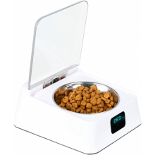 Cat Food Bowls With Automatic Open Cover Infrared Sensing Insects Prevention