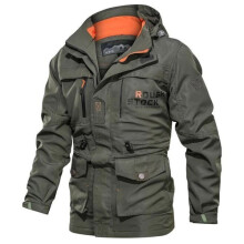(Label 4XL = EU XL, Green) Men's Military Lined Waterproof Outdoor Jacket EU Parka Winter Warm Jacket