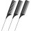 Set Of Highlighter Combs In Different Sizes - Hair Highlighter Comb with Metallic Zirconium (black) 1
