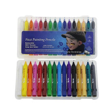 16 Colors Bath Crayons Face Body Crayons Push-pull Crayons Crayons Human Body Painting Pens16.4X14.5cm