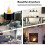 Small table fireplace, portable mini alcohol fireplace for indoor use, smoke-free, black 4