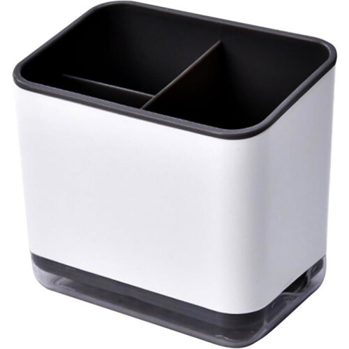 Cutlery rack, multifunctional cutlery holder with 3 compartments (black)