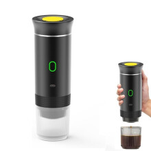 Portable coffee maker, 12V espresso machine, electric heating, USB charging function, for car and camping