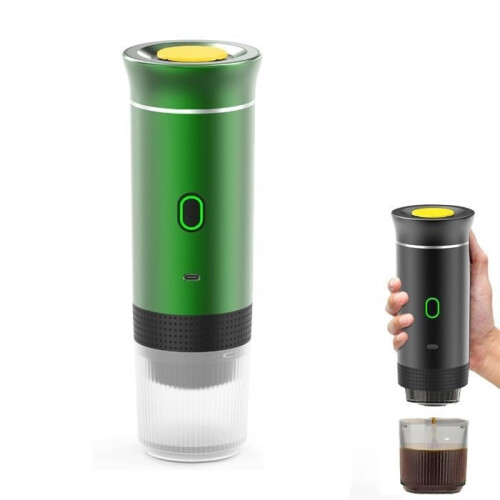 Portable coffee machine, 3 in 1, 12 V, self-heating, small capsules, large capsules, powder capsules,