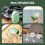 Reusable lint roller, pet hair remover, lint roller, for clothes, bed, carpet (green) 5