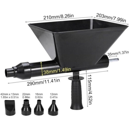 Cement jointing machine, portable mortar sprayer, electric gun with 4 nozzles for applying on bricks. 1