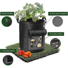 5-pack 10 Gallon Potato Grow Bags, Garden Planting Bag with Durable Handle, Thickened Nonwoven Fabric Pots for Tomato, Vegetable And Fruits