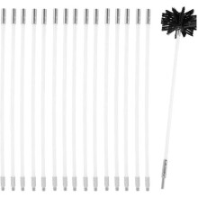 Sewer cleaning set with 10 flexible rods + 1 brush head