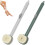 Exfoliating bath brush with long handle for massage and back, green and gray 1
