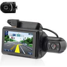 Dashcam, 3-inch 1080p Full HD LCD screen, dual 170 IPS dashcam + driving recorder