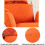 Cushion cover for hanging chair "Egg" - Dark gray - Asymmetrical design 4