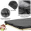 Waterproof sandbox cover, black Oxford fabric with drawstring, 120 x 120 cm 3