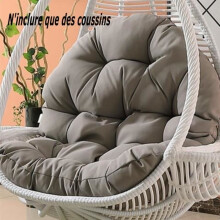 Hanging chair cushion with cushion, washable, thick, outdoor, 120 x 80 cm, gray 2