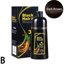 Hair color shampoo for hair type B (Chinese white to black), natural coloring, foam cream, E6T3