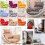 Cushion cover for hanging chair "Egg" - Dark gray - Asymmetrical design 2