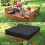 Waterproof sandbox cover, black Oxford fabric with drawstring, 120 x 120 cm 4