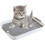 Litter box - Unspecified - Large litter box with drawer - Corner litter box - Plastic - White 4