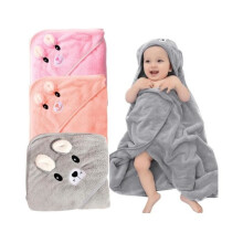 Baby bath towel 3-piece, bath cape with hood, baby bath towel with hood, baby bath cape 80x80 cm