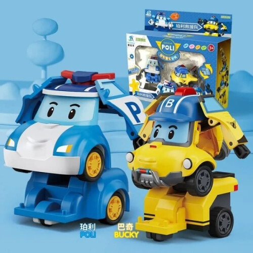 Robocar-Group Poli Action Figures for Kids, Transformable Robot Car Model, Anime Figure, CAD 1