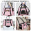 Breathable, foldable cat basket with removable mat and shoulder strap – pink, ideal for travel 4