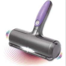 Cordless and reusable hair brush with integrated collection container, light suction, thorough cleaning for cats and dogs