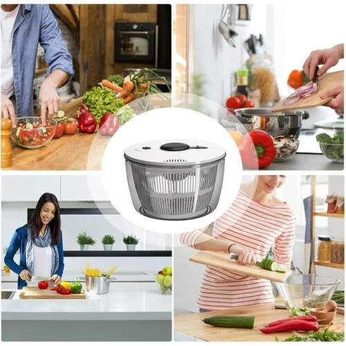 Professional salad spinner, 3/5 l, large capacity, classic salad spinner, salad spinners 2