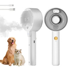 Cat steam brush, cat brush with water tank, pet grooming brush for cleaning and massage