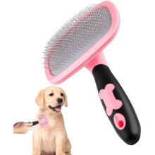 Grooming brush for long and short haired dogs and cats - Pink