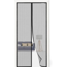 Magnetic screen for patio doors 80 x 200 cm, model 2023, anti-mosquito curtain, no drilling required - black