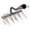 Metal garden rake for weeding and raking – white – rake tine tool 3