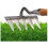 Metal garden rake for weeding and raking – white – rake tine tool 1